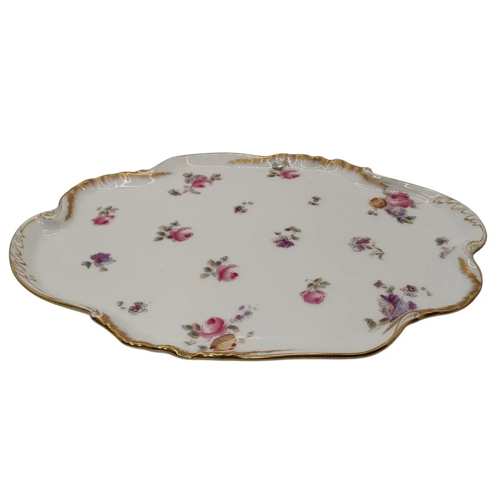 Vintage Limoges‎ Porcelain Tray Vanity Dresser Charles Haviland CFH GDM France